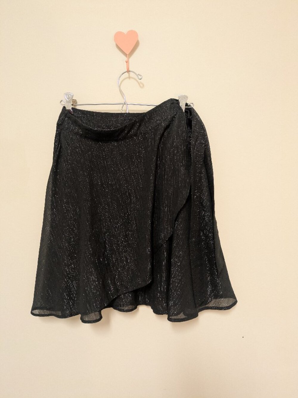 silver sparkly women's black short skirt new year's eve party zip up bow small